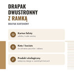 Drapak kartonowy Tom dwustronny z ramką – karton falisty, do ostrzenia pazurków i zabawy