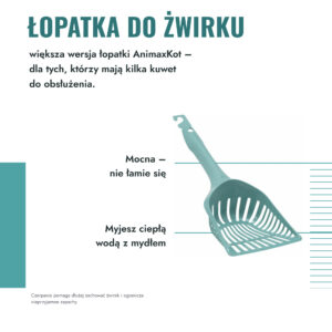 Łopatka do żwirku dla kota AnimaxKot kruszon pelet duża