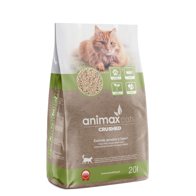 Żwirek zbrylający AnimaxKot Kruszon - 20l