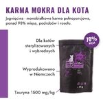 Catz Finefood Purrrr jagnięcina 85 g – monobiałkowa karma mokra, 70% mięsa, tauryna 1500 mg/kg