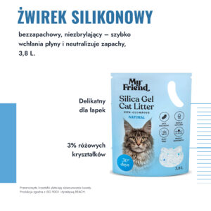 3,8 L My Friend żwirek Silica Natural
