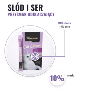 Miamor smakołyk odkłaczający dla kota 6x15g słód z serem