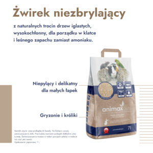 Animax Pets pellet 4 mm żwirek niezbrylający