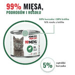 John Dog for Cats 99 Menu królik dla kociąt – 99% mięsa, podrobów i rosołu, 5% wątróbki kurczaka