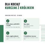 John Dog for Cats 99 Menu kurczak z królikiem dla kociąt – 99% mięsa, bez zbóż, bez barwników i konserwantów