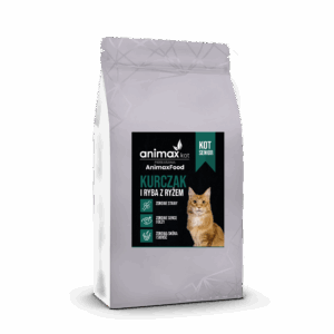 AnimaxFood Kurczak, ryba i ryż - Kot SENIOR, 40 % mięsa