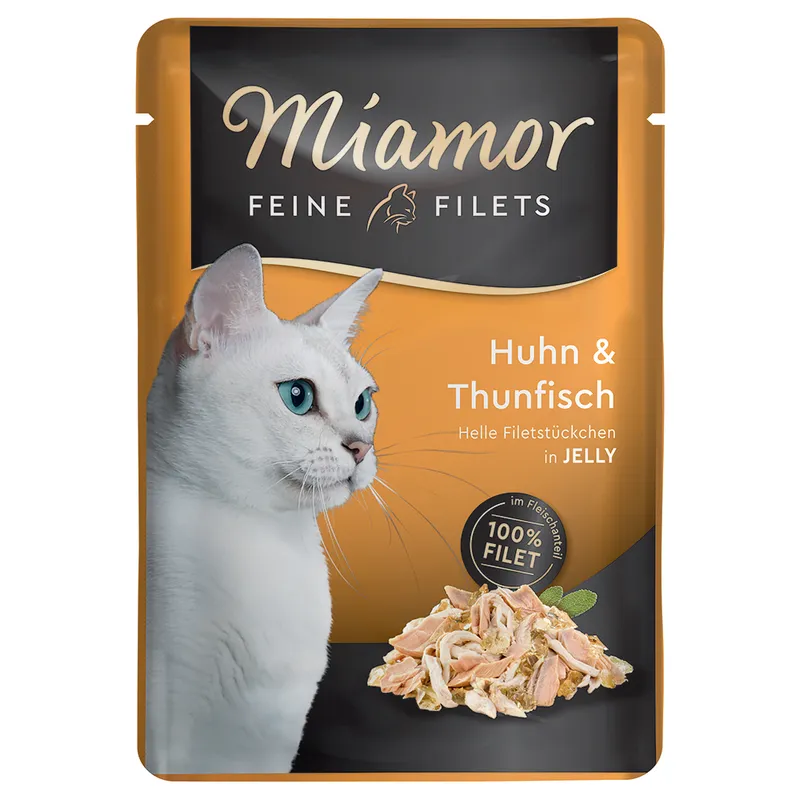 Miamor Feine Filets Tuńczyk  z łososiem w  galaretce 100G