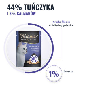 MIAMOR FEINE FILETS TUŃCZYK KALMARY galaretka 100G