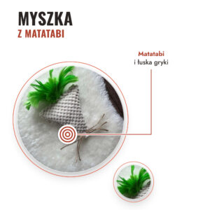 Zabawka myszka dla kota z matatabi
