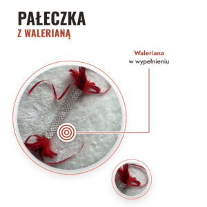 Zabawka pałeczka dla kota z walerianą