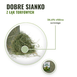 Dobre Sianko - naturalne sianko łąkowe dla królików i gryzoni - waga 1kg