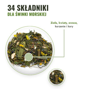 Ziołowa mieszanka z 34 składników opak. 1kg - NIE BYLE BADYLE dla Świnki Morskiej