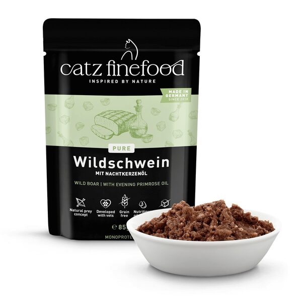 85g finefood Purrrr DZIK, monobiałkowe jedzenie dla kotów, saszetka – karma 85g finefood Purrrr DZIK, monobiałkowe jedzenie dla kotów, saszetka – karma