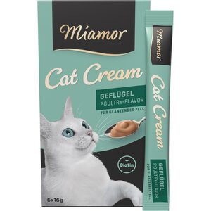 Miamor Cat Cream przysmak pasta z drobiem i biotyną 6x15g